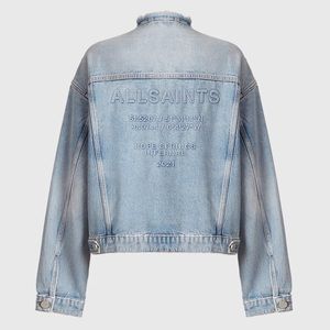 Allsaints ‘Hope Springs Inferna’ denim jacket in light indigo - size 6